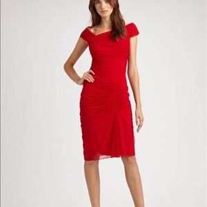Red Tadashi Shoji evening dress